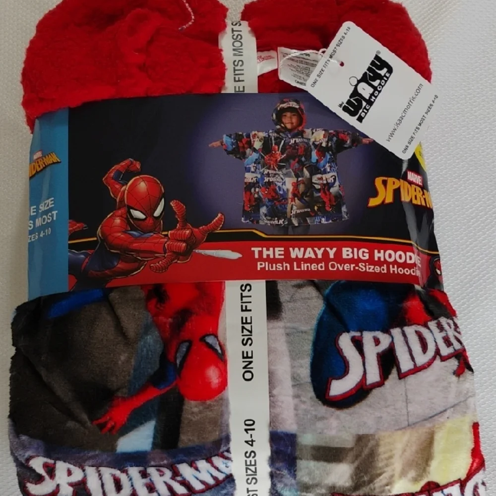 Marvel Spider-Man WAYY BIG HOODIE Over-Sized Plush Lined Kids Hoodie - OS 4-10 - Picture 2 of 8